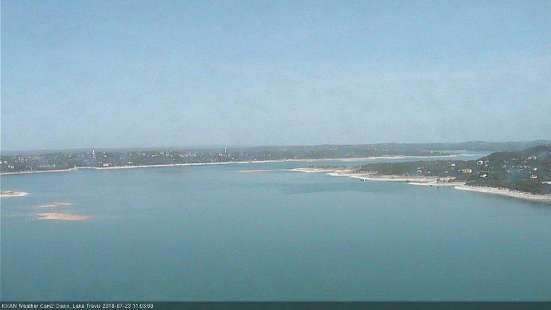 Lake Travis webcam, July 23, 2018 10:05 AM CT