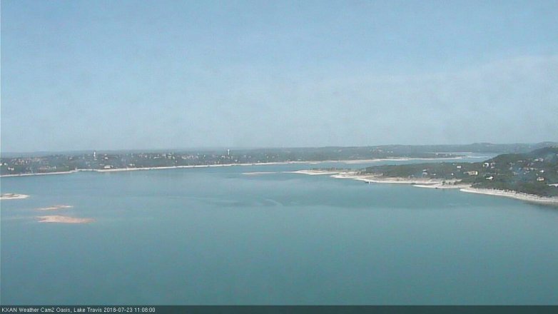 Lake Travis webcam, July 23, 2018 10:10 AM CT