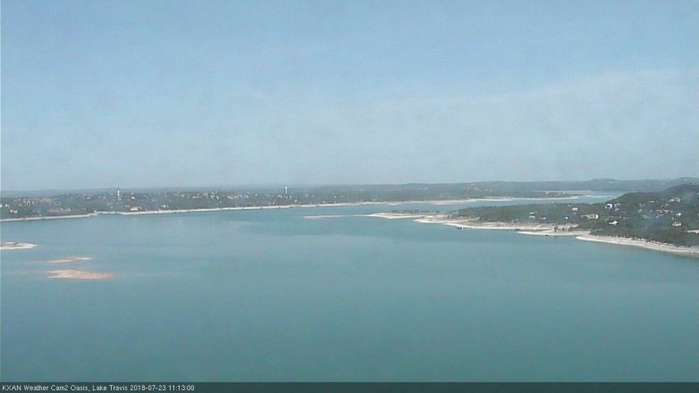 Lake Travis webcam, July 23, 2018 10:15 AM CT