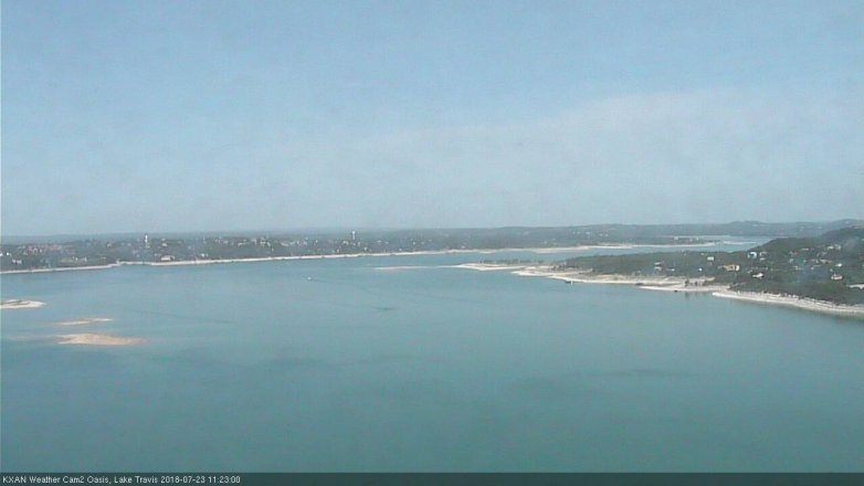 Lake Travis webcam, July 23, 2018 10:25 AM CT