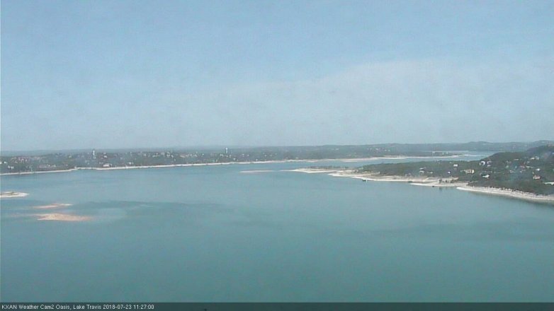 Lake Travis webcam, July 23, 2018 10:30 AM CT