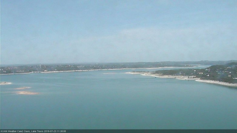 Lake Travis webcam, July 23, 2018 10:40 AM CT