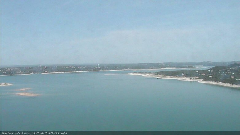 Lake Travis webcam, July 23, 2018 10:45 AM CT