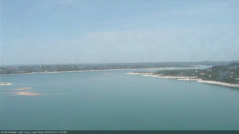 Lake Travis webcam, July 23, 2018 10:55 AM CT
