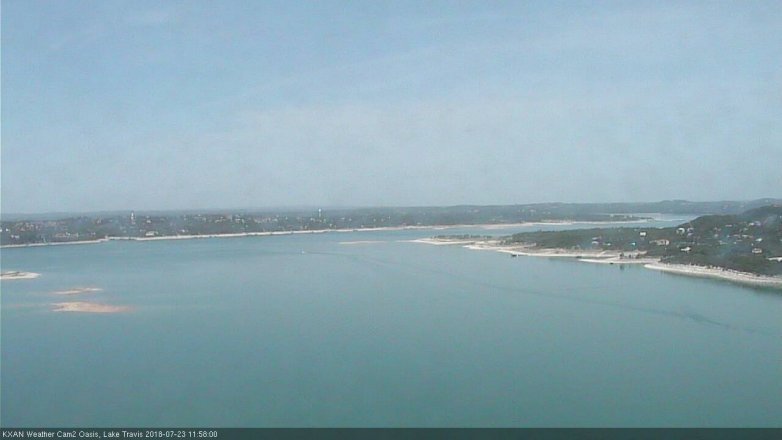 Lake Travis webcam, July 23, 2018 11:00 AM CT