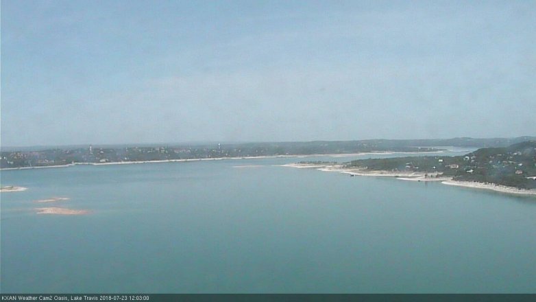 Lake Travis webcam, July 23, 2018 11:05 AM CT