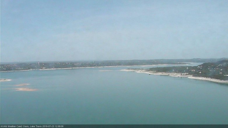 Lake Travis webcam, July 23, 2018 11:10 AM CT