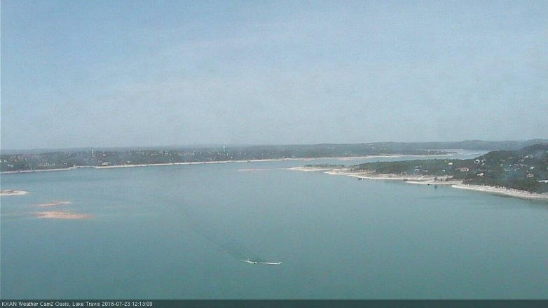 Lake Travis webcam, July 23, 2018 11:15 AM CT