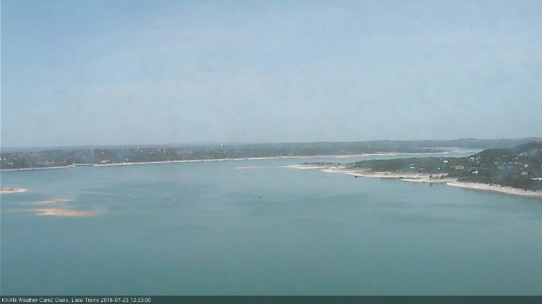Lake Travis webcam, July 23, 2018 11:25 AM CT