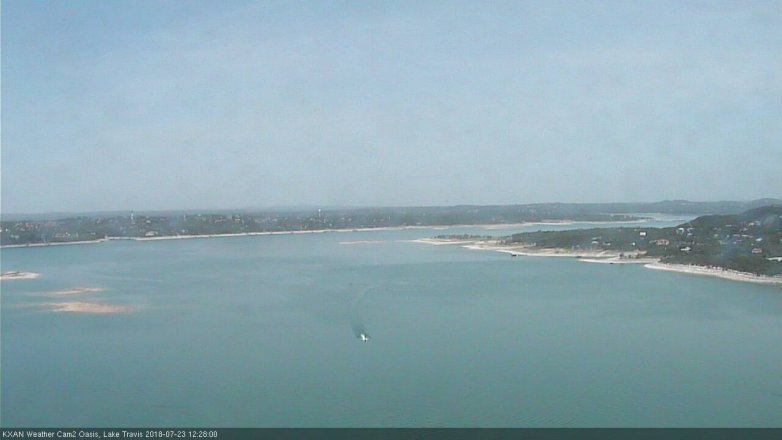 Lake Travis webcam, July 23, 2018 11:30 AM CT