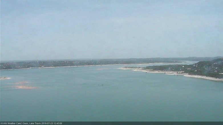 Lake Travis webcam, July 23, 2018 11:45 AM CT