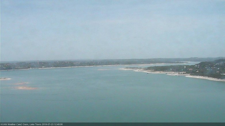 Lake Travis webcam, July 23, 2018 11:50 AM CT
