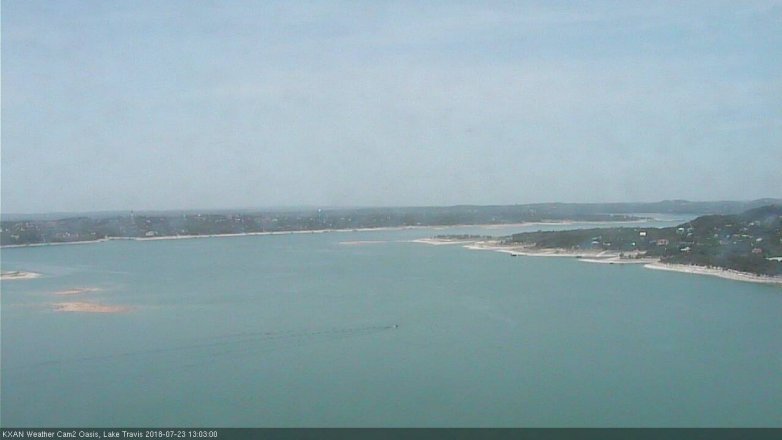 Lake Travis webcam, July 23, 2018 12:05 PM CT