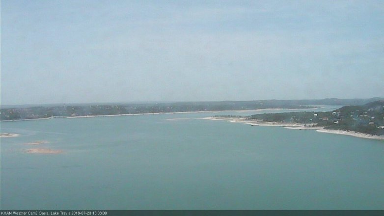 Lake Travis webcam, July 23, 2018 12:10 PM CT