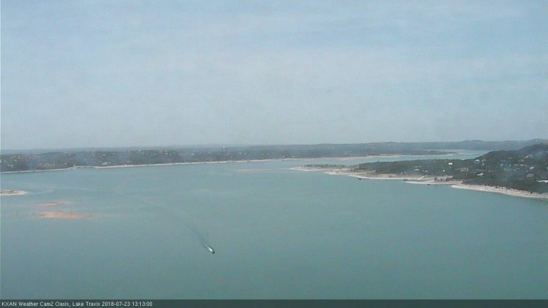 Lake Travis webcam, July 23, 2018 12:15 PM CT