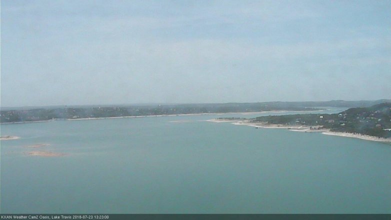 Lake Travis webcam, July 23, 2018 12:25 PM CT