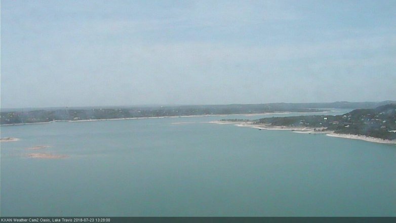 Lake Travis webcam, July 23, 2018 12:30 PM CT