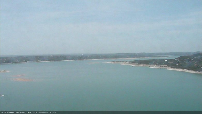 Lake Travis webcam, July 23, 2018 12:35 PM CT