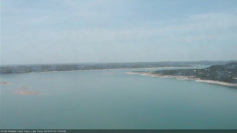 Lake Travis webcam, July 23, 2018 12:45 PM CT