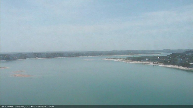 Lake Travis webcam, July 23, 2018 12:50 PM CT