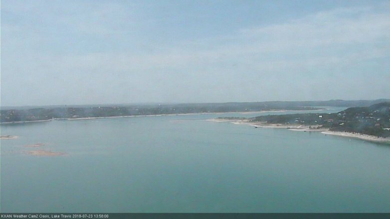 Lake Travis webcam, July 23, 2018 1:00 PM CT