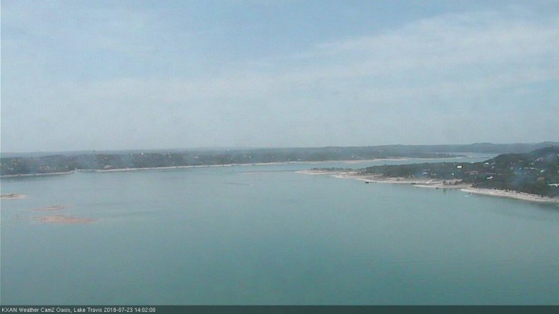 Lake Travis webcam, July 23, 2018 1:05 PM CT