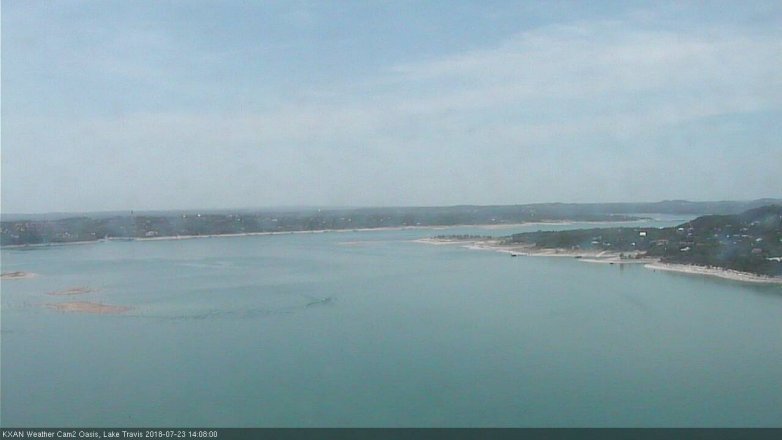 Lake Travis webcam, July 23, 2018 1:10 PM CT
