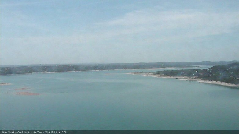 Lake Travis webcam, July 23, 2018 1:20 PM CT