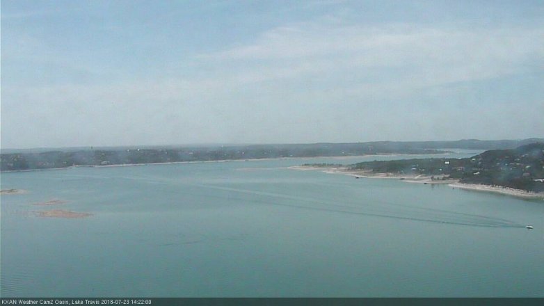 Lake Travis webcam, July 23, 2018 1:25 PM CT