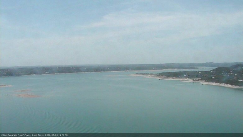 Lake Travis webcam, July 23, 2018 1:30 PM CT