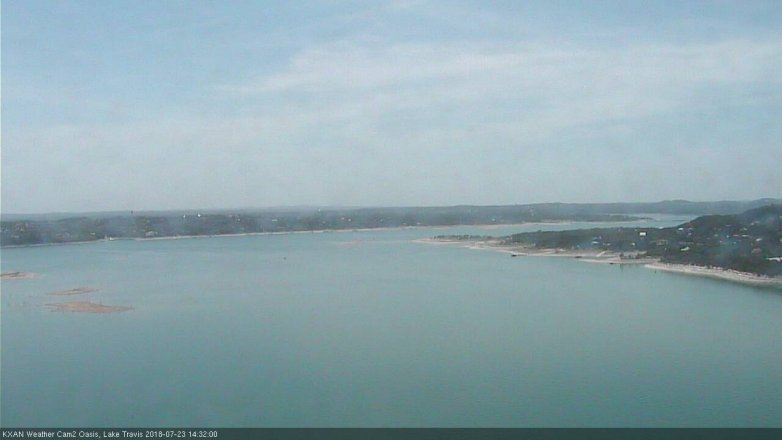 Lake Travis webcam, July 23, 2018 1:35 PM CT