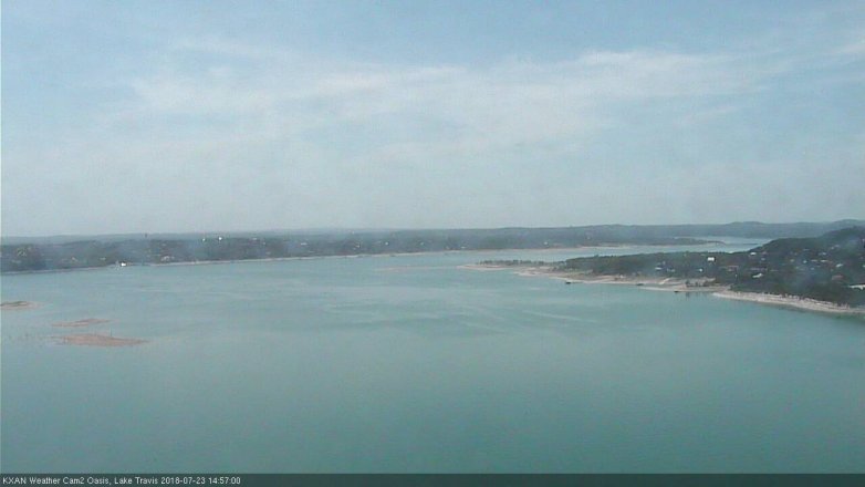 Lake Travis webcam, July 23, 2018 2:00 PM CT