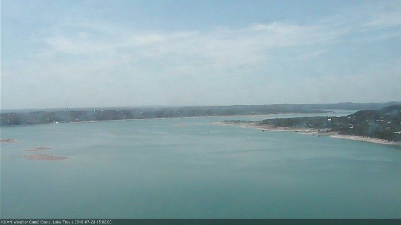 Lake Travis webcam, July 23, 2018 2:05 PM CT
