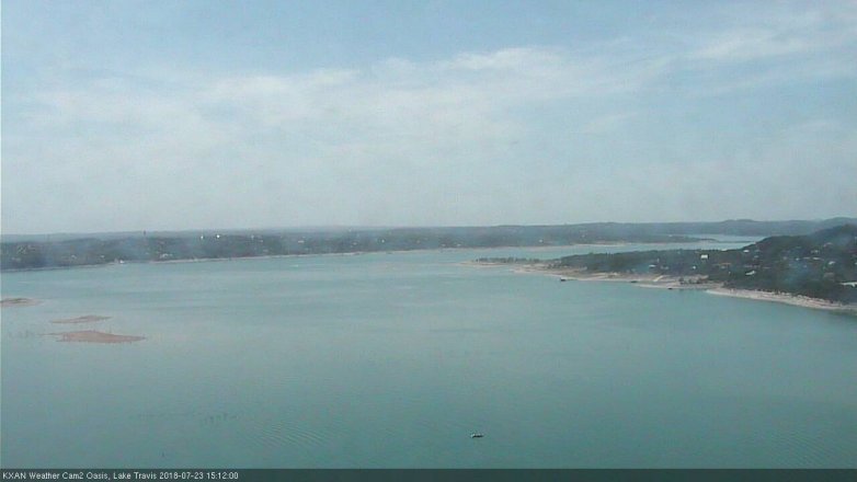 Lake Travis webcam, July 23, 2018 2:15 PM CT