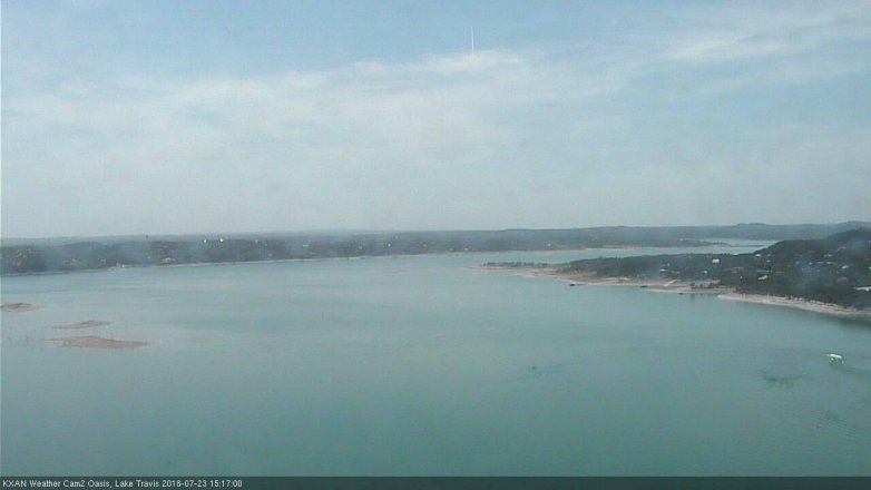 Lake Travis webcam, July 23, 2018 2:20 PM CT