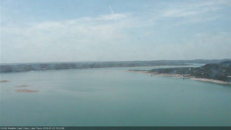Lake Travis webcam, July 23, 2018 2:25 PM CT