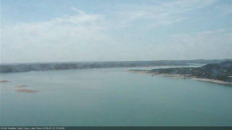Lake Travis webcam, July 23, 2018 2:40 PM CT