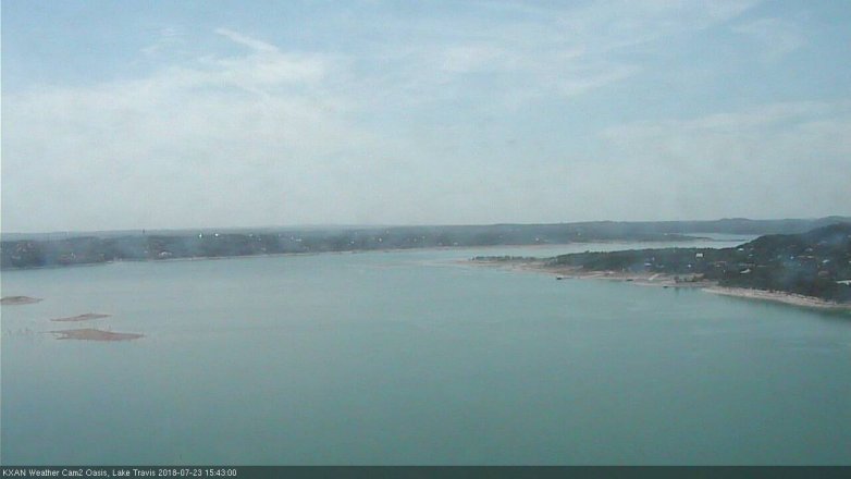 Lake Travis webcam, July 23, 2018 2:45 PM CT