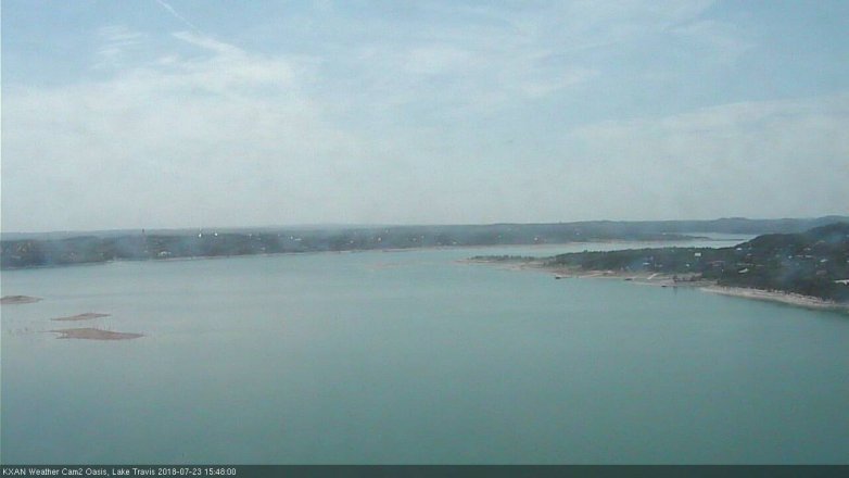 Lake Travis webcam, July 23, 2018 2:50 PM CT