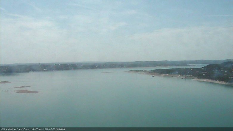 Lake Travis webcam, July 23, 2018 3:10 PM CT