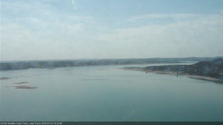 Lake Travis webcam, July 23, 2018 3:35 PM CT