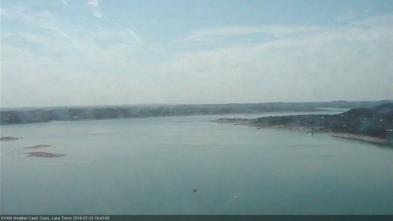 Lake Travis webcam, July 23, 2018 3:45 PM CT