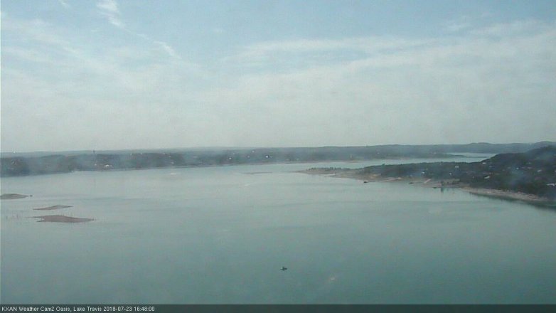 Lake Travis webcam, July 23, 2018 3:50 PM CT