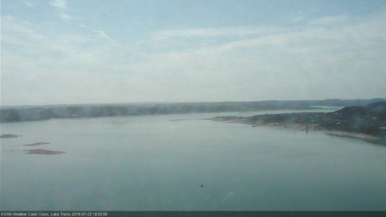 Lake Travis webcam, July 23, 2018 3:55 PM CT