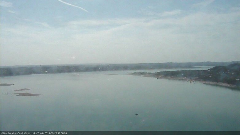 Lake Travis webcam, July 23, 2018 4:10 PM CT