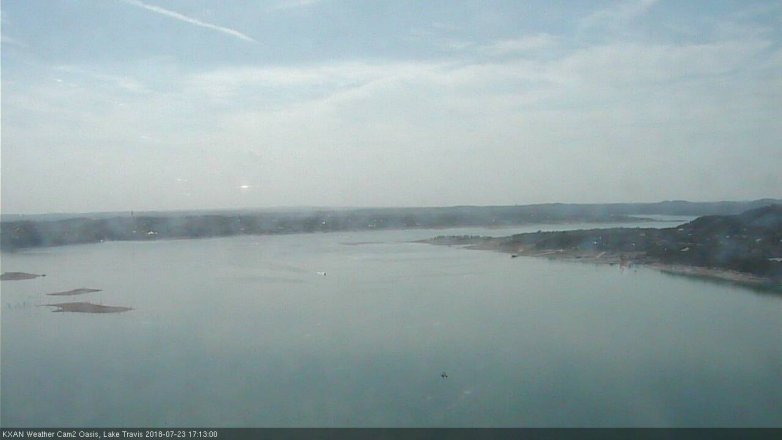 Lake Travis webcam, July 23, 2018 4:15 PM CT