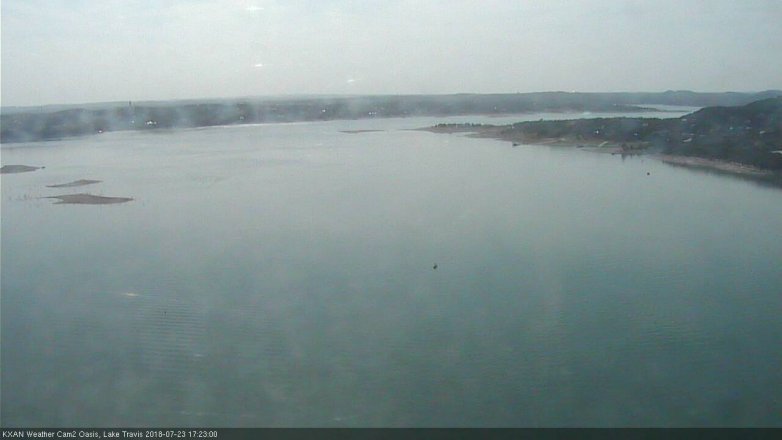Lake Travis webcam, July 23, 2018 4:25 PM CT