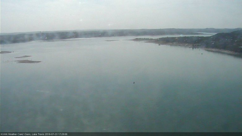 Lake Travis webcam, July 23, 2018 4:30 PM CT