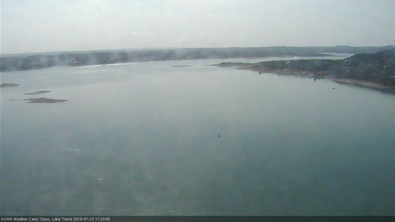 Lake Travis webcam, July 23, 2018 4:35 PM CT