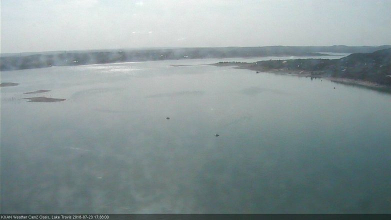 Lake Travis webcam, July 23, 2018 4:40 PM CT